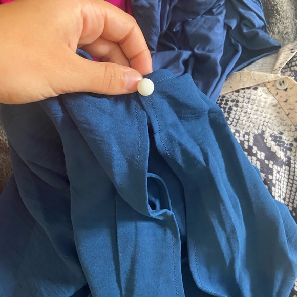 Dark blue navy wrap romper - Picture 6 of 8